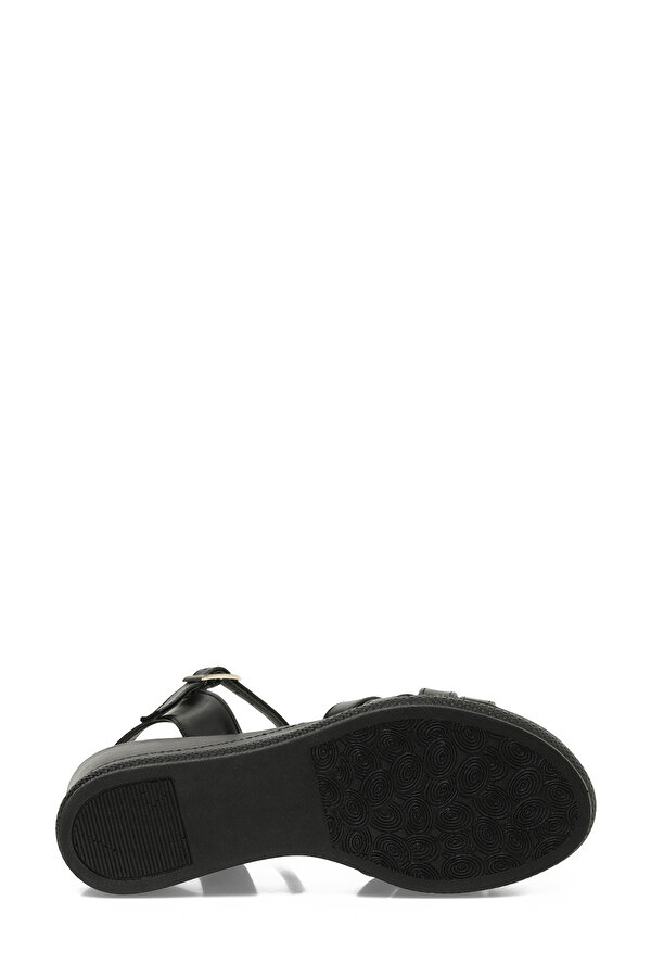 25S-281 5FX Siyah Kadın Dolgu Topuk Sandalet