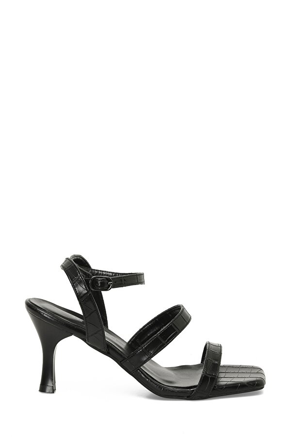 25S-218 5FX Siyah Kadın Topuklu Sandalet