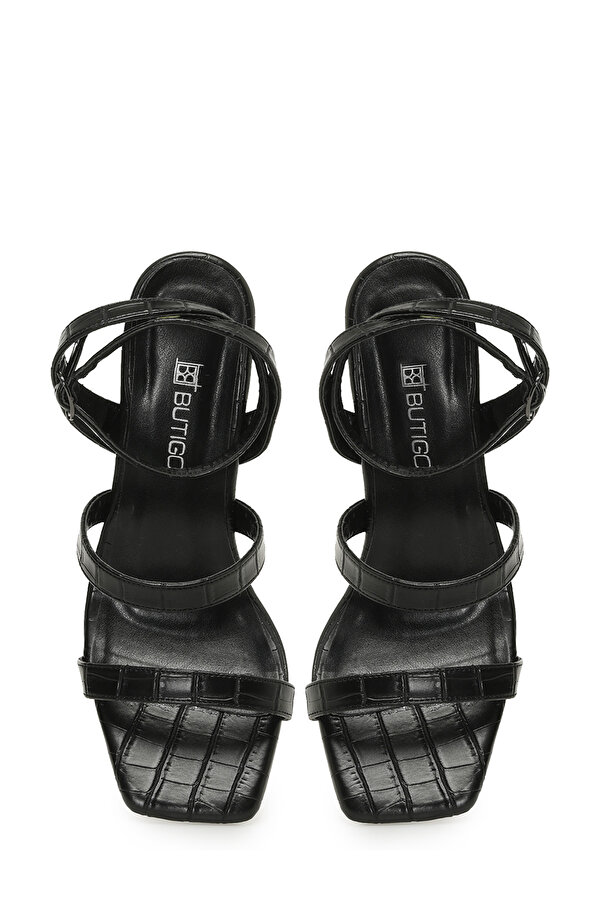 25S-218 5FX Siyah Kadın Topuklu Sandalet