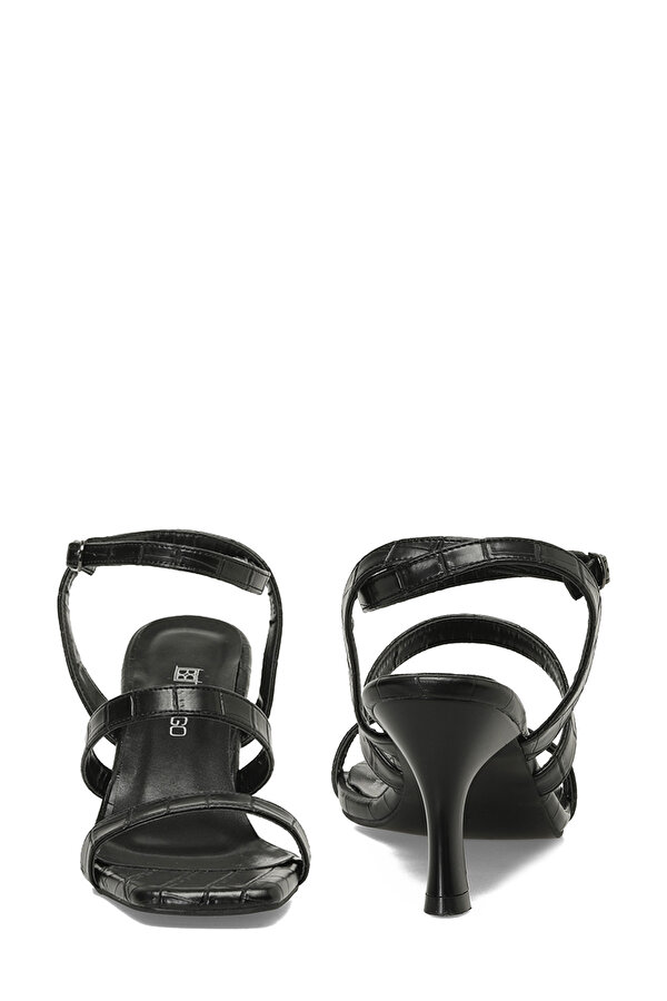 25S-218 5FX Siyah Kadın Topuklu Sandalet