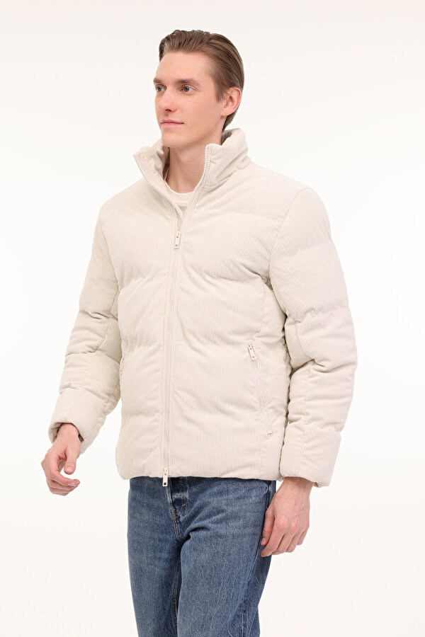 ML VELVET COAT 24057 4PR Taş Rengi Erkek Kısa Kaban