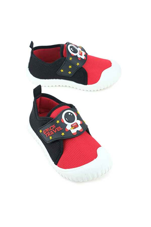 Yazlık Bebe Erkek Çocuk Cırt Cırtlı Ayarlanabilir Space Travel Keten Panduf Ayakkabı