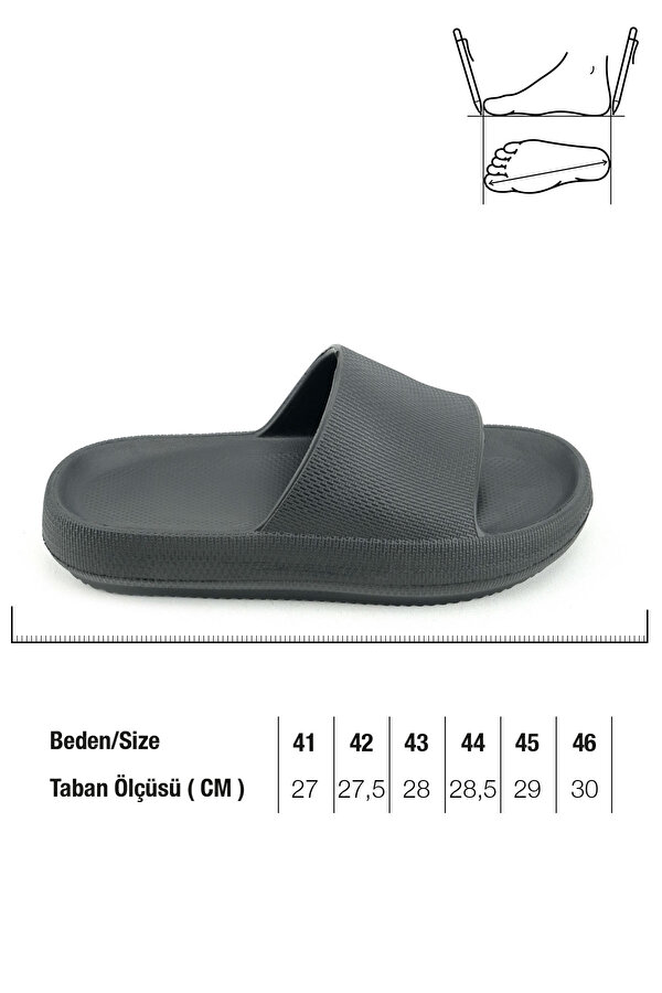 Yazlık Erkek Eva Banyo Bahçe Islak Zemine Uygun Terlik