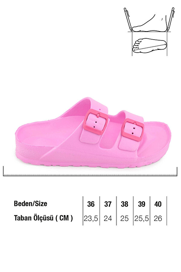 Yazlık Kadın Çift Toka Ayarlanabilir Banyo Bahçe Plaj Havuz Terlik