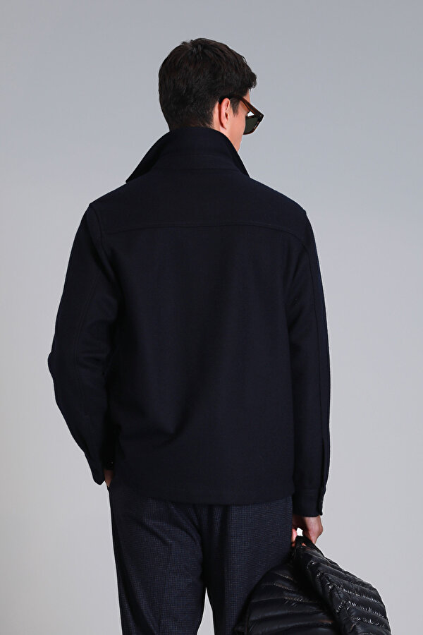 Erkek Barena Basic Slim Fit Gömlek 112010666 Lacivert