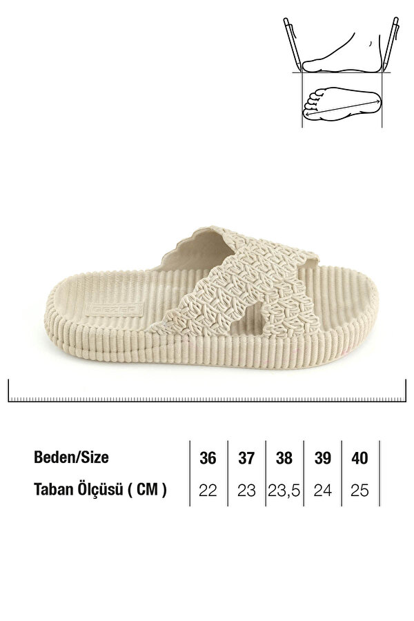 Kadın Yazlık Ev Banyo Islak Zemine Uygun Terlik