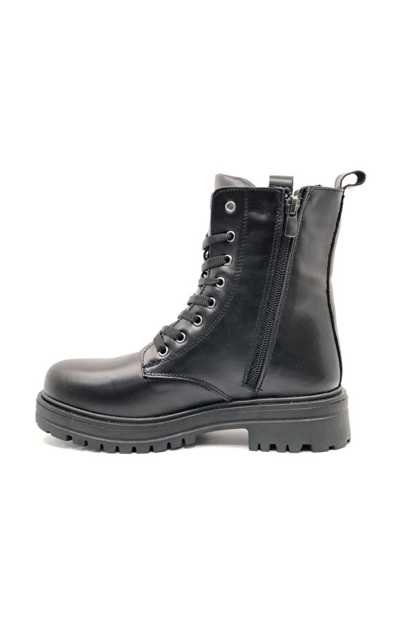 2227 Hakiki Deri Tokalı Kısa Kadın Postal Bot