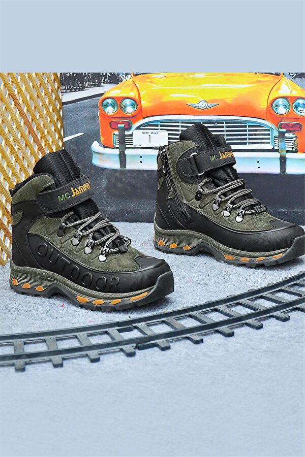2115 Filet Erkek Çocuk Outdoor Bot Siyah - Haki