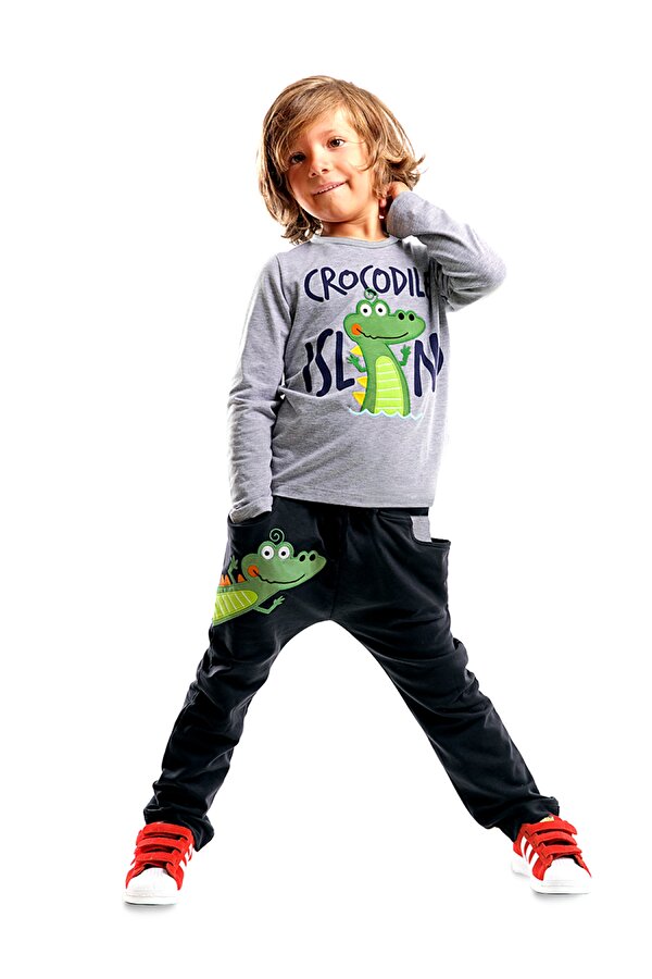 Timsah Adası Erkek Çocuk T-shirt Pantolon Takım