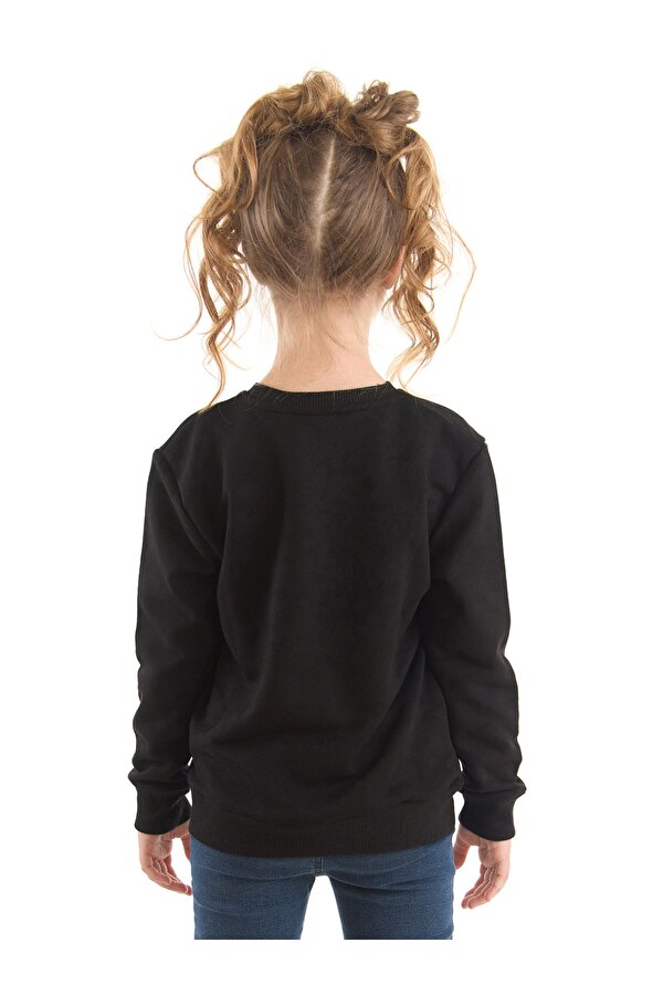 Uğurböceği Kız Çocuk Siyah Sweatshirt