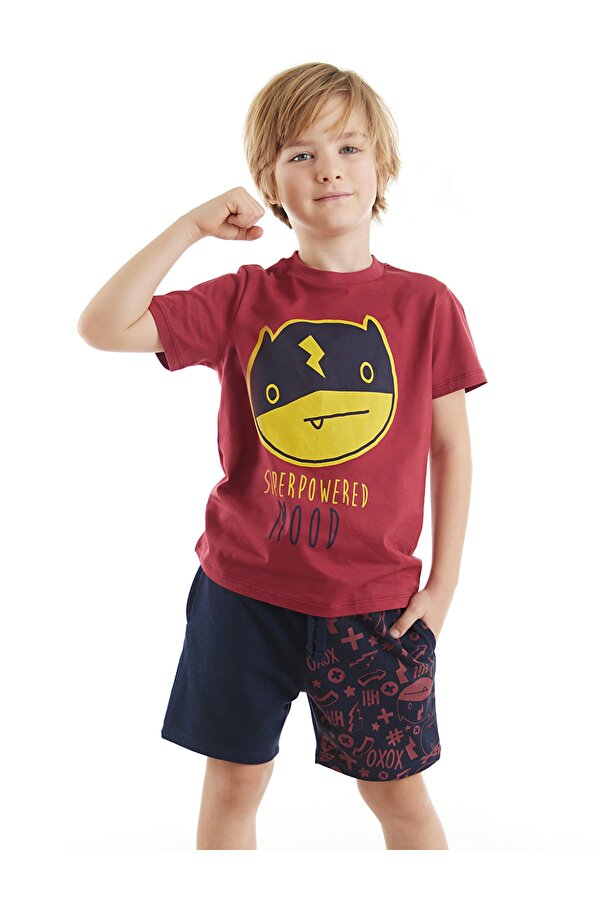 Süper Güçlü Erkek Çocuk T-shirt Şort Takım