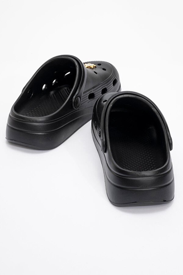 Kadın Aksesuarlı Sabo Terlik SİYAH