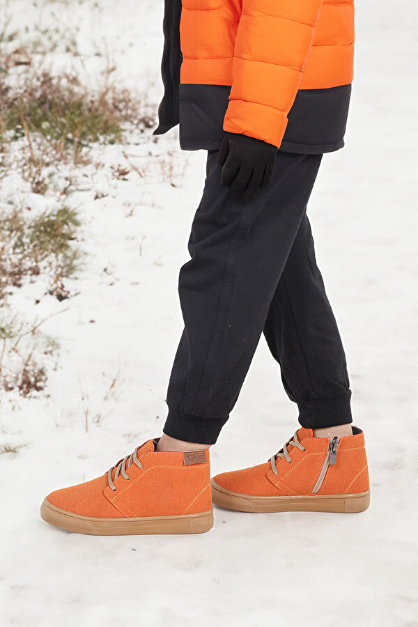 Homer Fermuarlı Erkek Bebek Günlük Bot Ayakkabı Turuncu