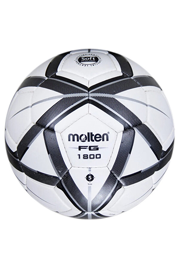5 Numara Suni Deri Unisex Futbol Topu Siyah / Beyaz