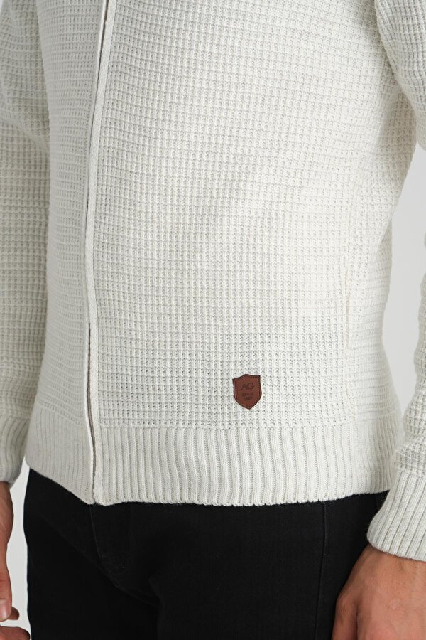 ALEXANDERGARDI BALIKÇI YAKA FERMUARLI TRİKO HIRKA (E22-5714)