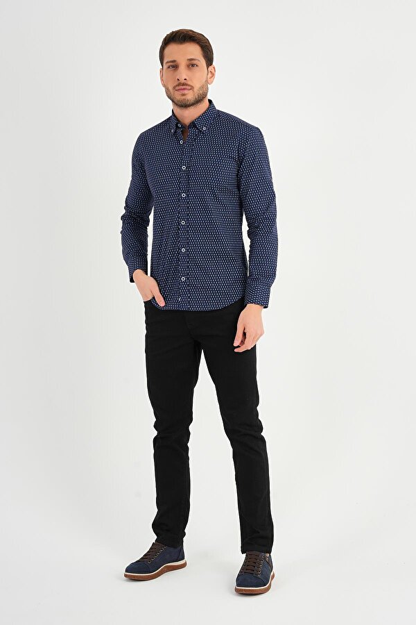 ALEXANDERGARDI PUANTİYELİ SLİM FİT GÖMLEK (E20-32110)