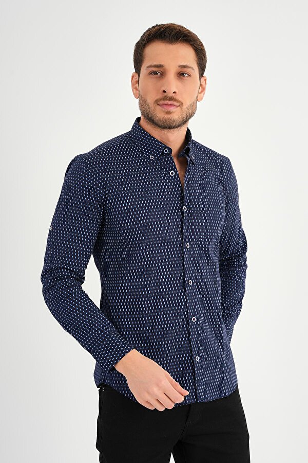 ALEXANDERGARDI PUANTİYELİ SLİM FİT GÖMLEK (E20-32110)