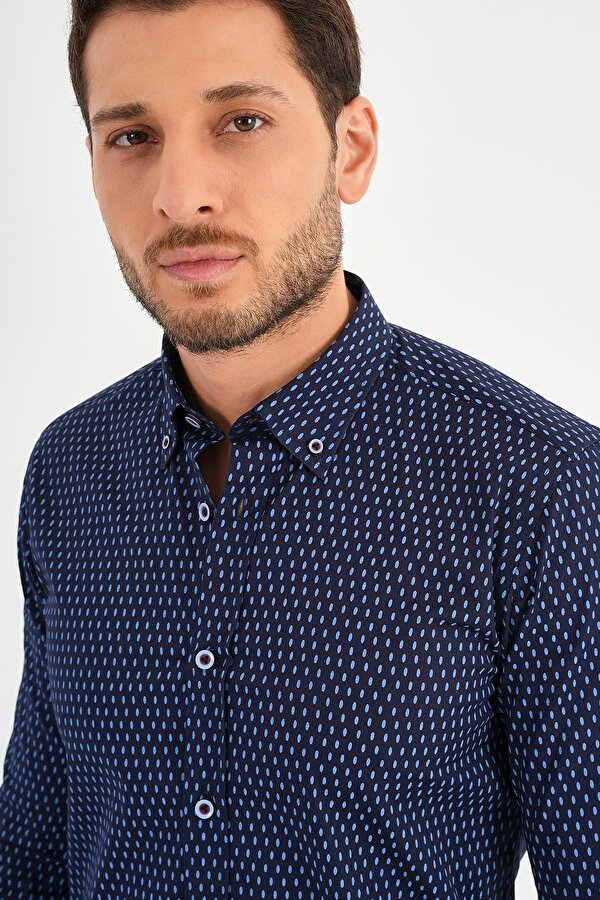 ALEXANDERGARDI PUANTİYELİ SLİM FİT GÖMLEK (E20-32110)