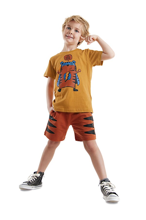 Super Tiger Erkek Çocuk T-shirt Şort Takım