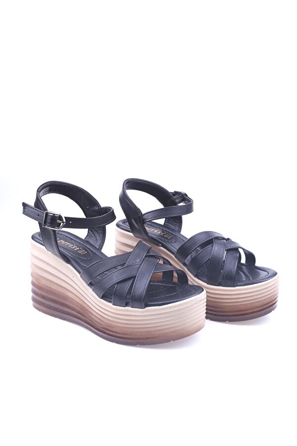 Spr 514 Kadın 9 Cm Dolgu Topuklu Cilt Sandalet