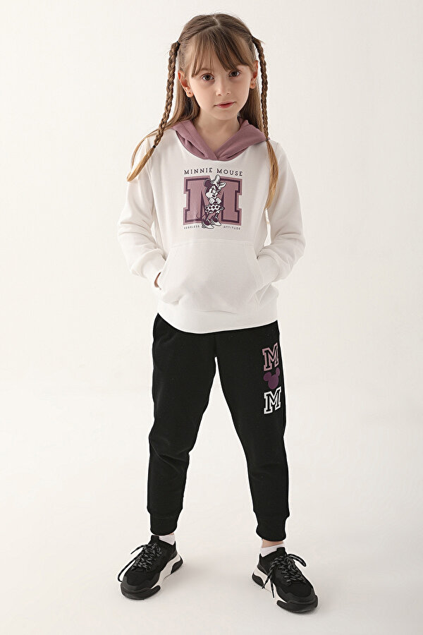 D4813-3 Kız Çocuk Eşofman Takımı Krem