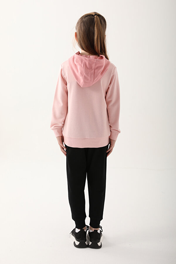 D4813-3 Kız Çocuk Eşofman Takımı Pudra