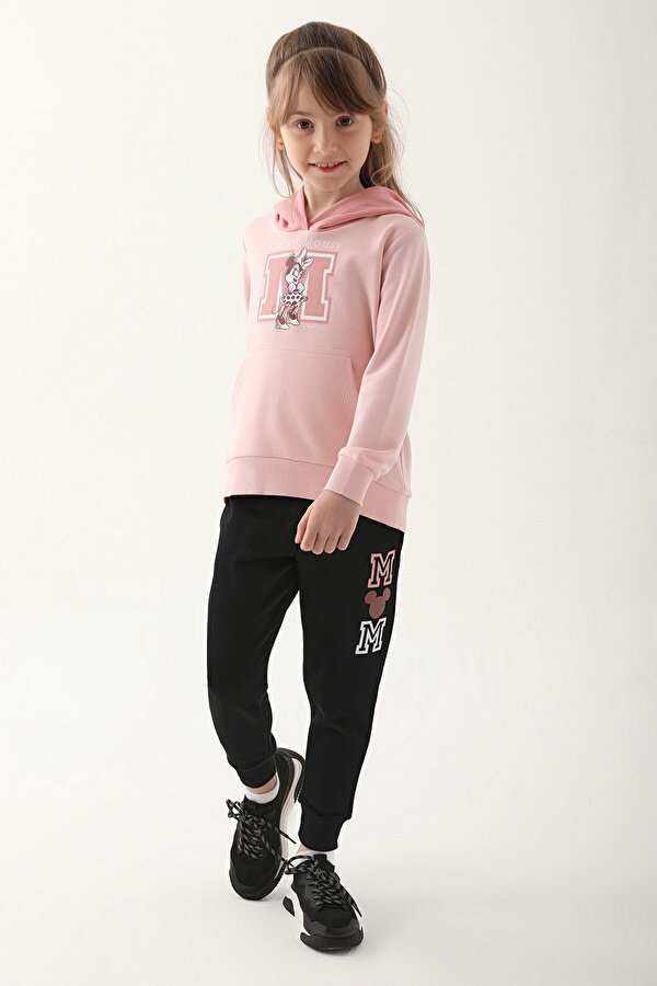 D4813-3 Kız Çocuk Eşofman Takımı Pudra