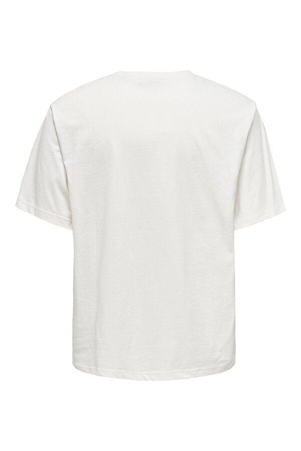 Only & Sons Erkek Onscurated Bisiklet Yaka %100 Pamuk T-Shirt 22030925 Ekru