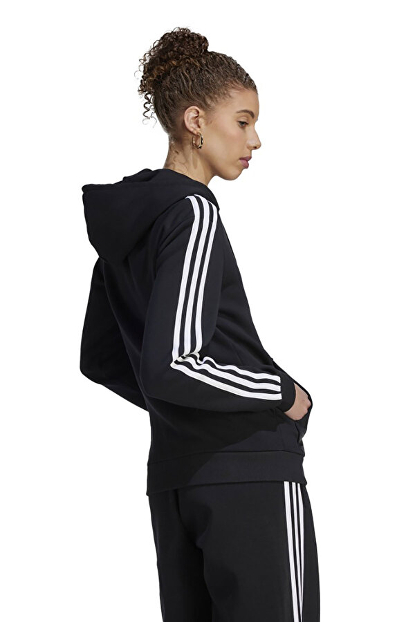 adidas W 3S Fl Fz Hd Черный Женщина Толстовка На Молнии