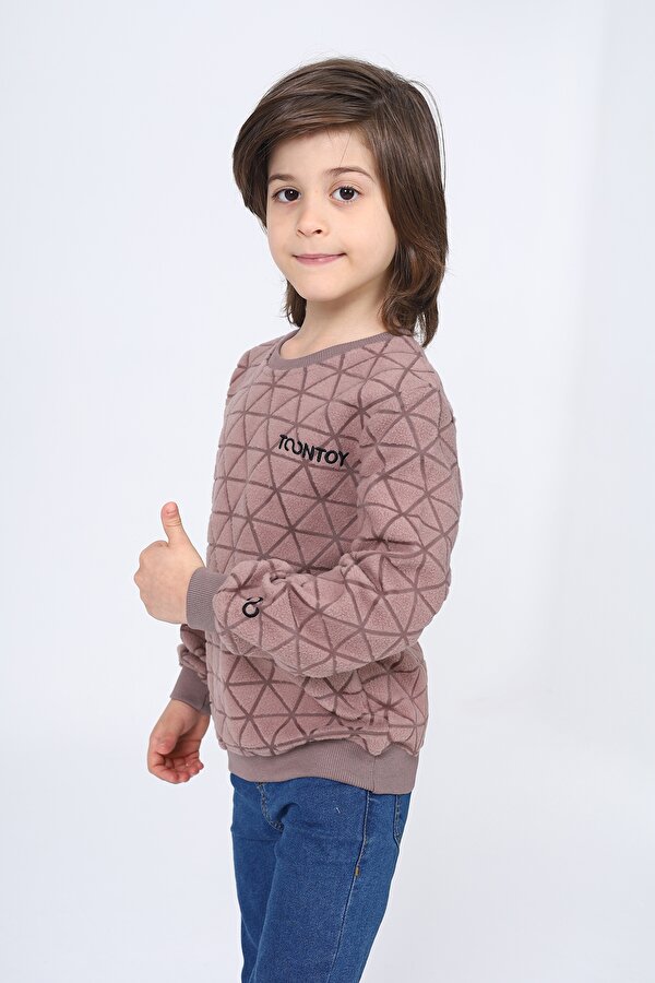 Toontoy Unisex Çocuk Nakışlı Sweatshirt