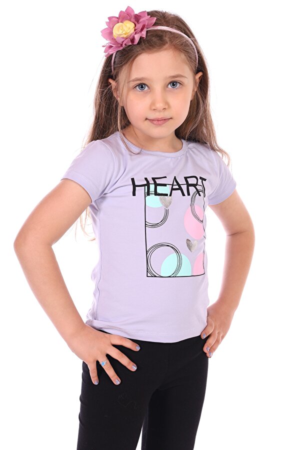 Toontoy Kız Bebek Heart Baskılı Tişört