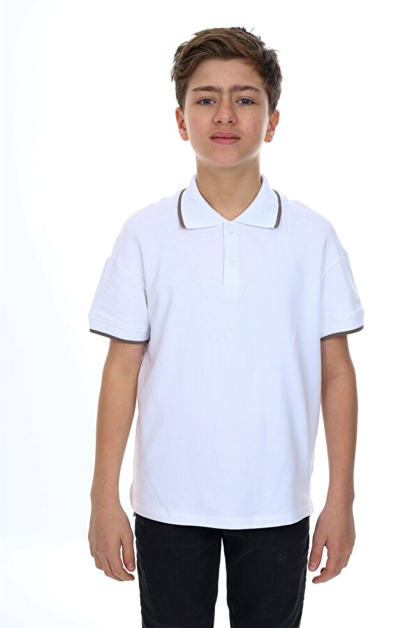 Toontoy Erkek Çocuk  Polo Yaka Kolu Baskılı Tişört