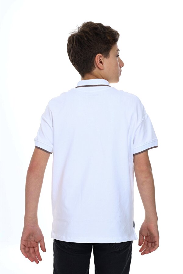 Toontoy Erkek Çocuk  Polo Yaka Kolu Baskılı Tişört