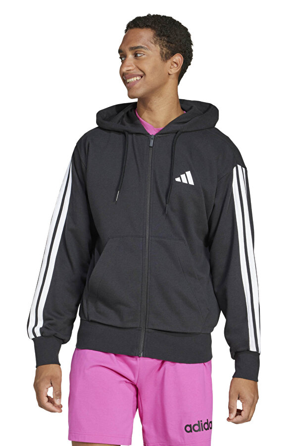 M 3S FT FZ HD       BLACK Siyah Erkek Fermuarlı Sweatshirt
