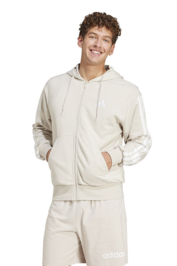 M 3S FT FZ HD       WONAL Bej Erkek Fermuarlı Sweatshirt