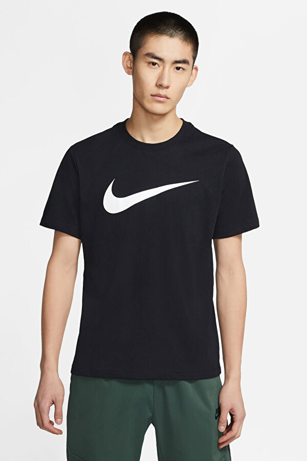 SPORTSWEAR SWOOSH Siyah Erkek Kısa Kol T-Shirt