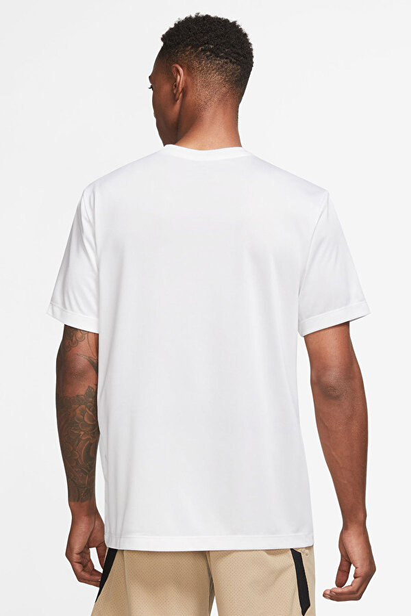 M NK DF TEE RLGD RESET Beyaz Erkek Kısa Kol T-Shirt