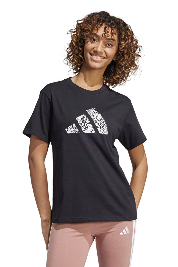 W C CAMO TEE        BLACK Siyah Kadın Kısa Kol T-Shirt