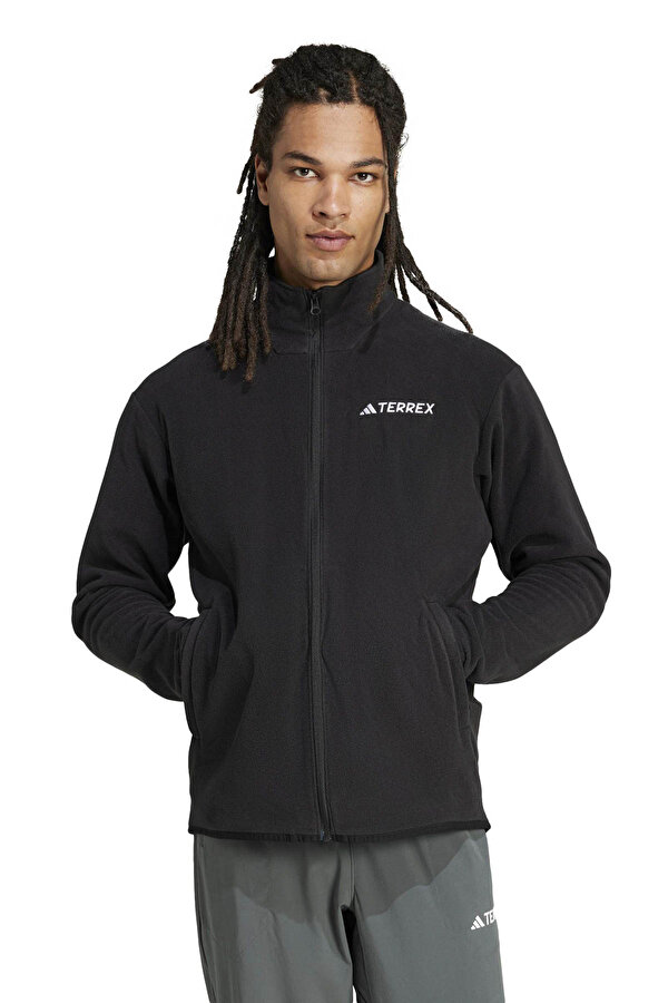 MT ESS FZ FL        BLACK Siyah Erkek Polar Sweatshirt