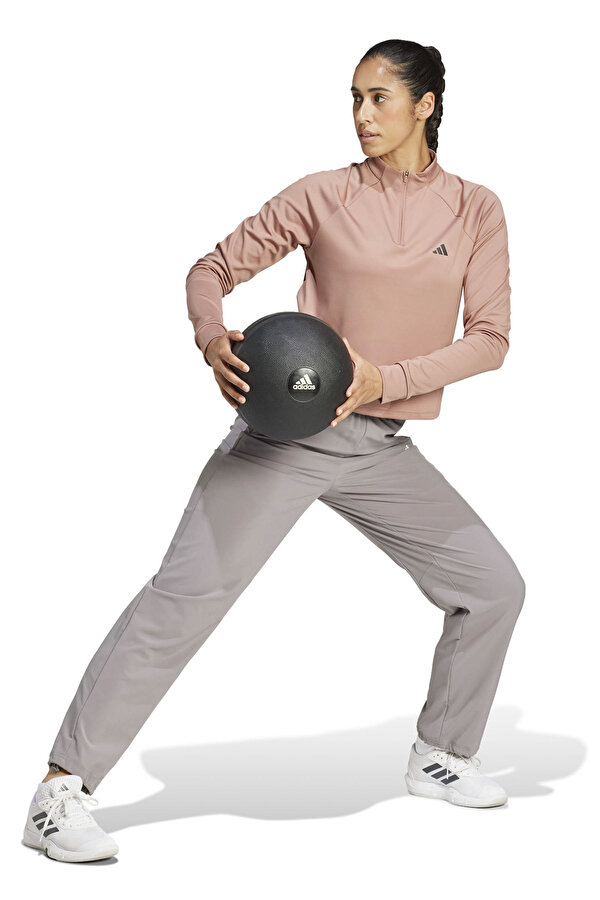 TR-ES 1/4ZIP        WARCL Pudra Kadın Fermuarlı Sweatshirt