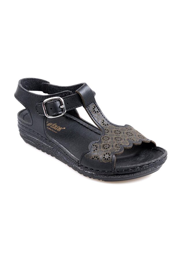 Carla Verde 140714.50 Ortapedik Siyah Kız Çocuk Sandalet
