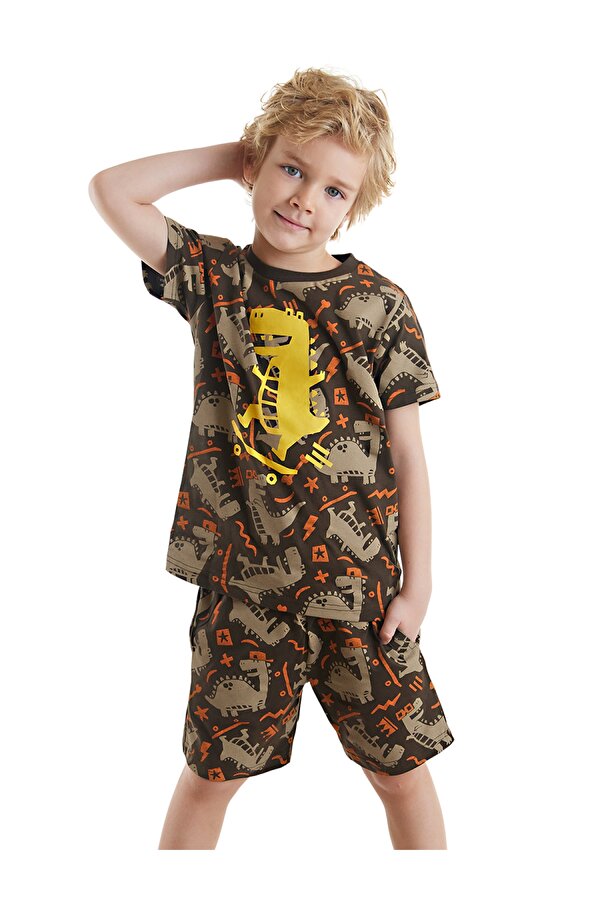 Kaykay Dino Erkek Çocuk T-shirt Şort Takım