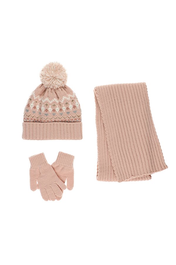 Unisex Çocuk Atkı Bere Eldiven Set