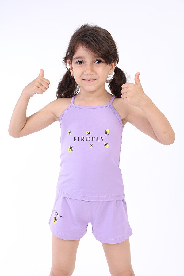 Toontoy Kız Bebek Baskılı Şortlu Takım