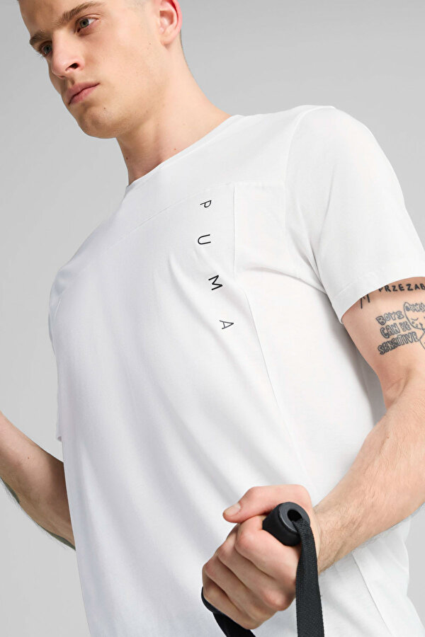 M TAD TECH Triblend Tee Beyaz Erkek Kısa Kol T-Shirt