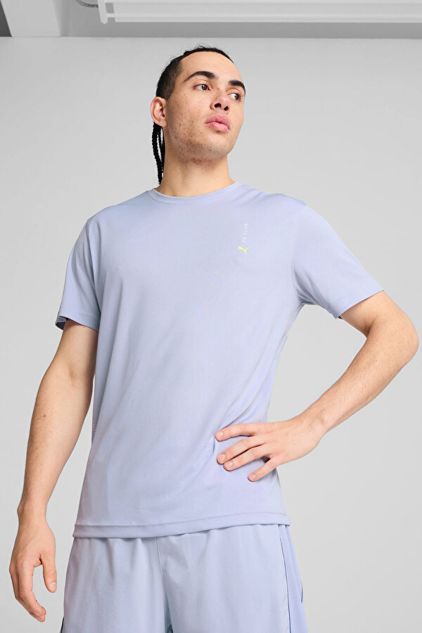 GRAPHICS RUNNING ILLUSTRA Mavi Erkek Kısa Kol T-Shirt