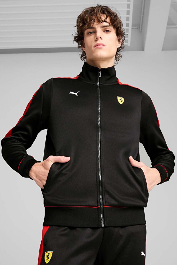 Ferrari Race MT7 Jacket Siyah Erkek Sweatshirt
