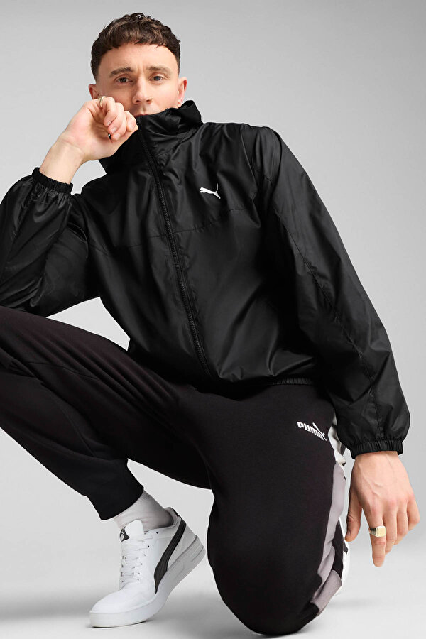 Ess Regular Windbreaker Siyah Erkek Ceket