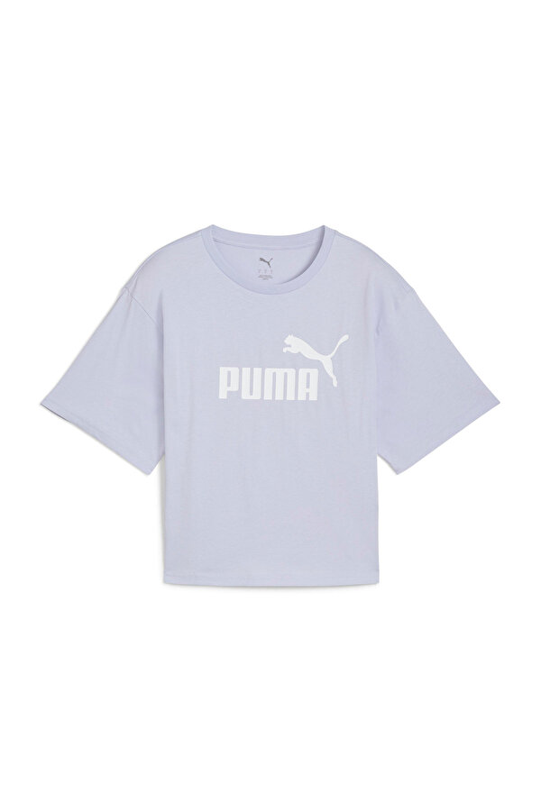 ESS Cropped No.1 Logo Tee Mavi Kadın Kısa Kol T-Shirt