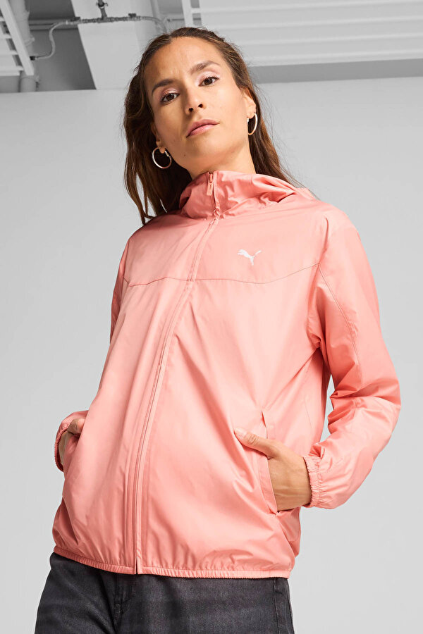 Ess Regular Windbreaker Pembe Kadın Ceket